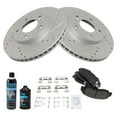 thumbnail image 2 of TRQ Front Performance & Brake Rotor & Metallic Pad Kit w/Chemicals BKA16161, 2 of 8