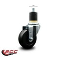 thumbnail image 2 of 3.5 Inch Soft Rubber Wheel Swivel 1-7/8 Inch Expanding Stem Caster SCC, 2 of 2