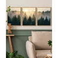 thumbnail image 5 of Drsoum Fog Pine Green Tree Forest Art Nordic Modern Mountain Artwork Prints Decor 11x14in3pcs Natural Framed, 5 of 5