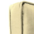 thumbnail image 2 of Jordan Manufacturing Sunbrella 45" x 22" Canvas Vellum Yellow Solid Rectangular Outdoor Deep Seat Chair Cushion with Ties and Welt, 2 of 10