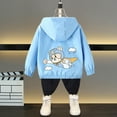 thumbnail image 2 of Bovxnpu Toddler Boys Girls Fall Winter Jacket, Boys Rain Jacket Hooded Raincoat Windbreaker Spring Children's Jacket Long Sleeve Children's Hooded Casual Thin Jacket, 2 of 6