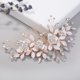 thumbnail image 3 of Pasador De Novia Con Clip De Diamantes De Imitación Flores（Color oro rosa）, 3 of 5
