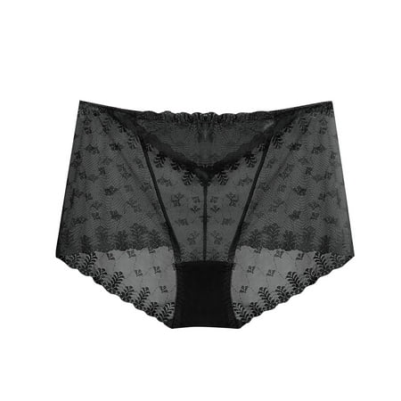 Ntpkop Women Panties High Waisted Lace Underwear Sexy Breathable Full Coverage Ladies Briefs nderwear Lace Panties Physiological Underwear