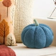 thumbnail image 3 of Djunllk Pumpkin Throw Pillow Fluffy Ultra Soft, Small Size 7" Diameter, Fuzzy 3D Pumpkin Pillow Thanksgiving Halloween Decorations, Cute Plush Pumpkin Toy Fall Decor for Home, 3 of 6