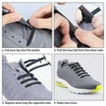 thumbnail image 4 of HOMAR No Tie Shoelaces for Kids, Stretch Silicone Elastic No Tie Shoe Laces, Kid Size Black, 4 of 7