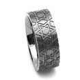 thumbnail image 2 of Men Women 8MM Comfort Fit Titanium Wedding Band Star Of David Flat Ring (Size 6 to 14), 2 of 3