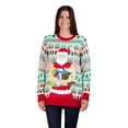 thumbnail image 3 of Holiday Hype Men's Festive Ugly Christmas Holiday Party Pull Over Sweater, Flexing Gift Santa, X-Large, 3 of 3