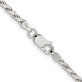 thumbnail image 3 of Sterling Silver 2.5mm Flat Rope Chain (24 X 2.5) Made In Italy qfc203-24, 3 of 5