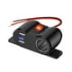 thumbnail image 4 of Adaptador de carga para coche,Divisor de enchufe para encendedor con dos salidas USB,Toma de corriente de 12 V y 24 V con interruptor y puerto USB. Cargador.,Enchufe de repuesto para adaptador, 4 of 9