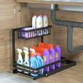 Under Sink Organizer 2 Tier Slide Out Under Sink Shelf Storage