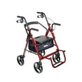 thumbnail image 5 of Drive Medical Duet Dual Function Transport Wheelchair Walker Rollator, Burgundy, 5 of 6
