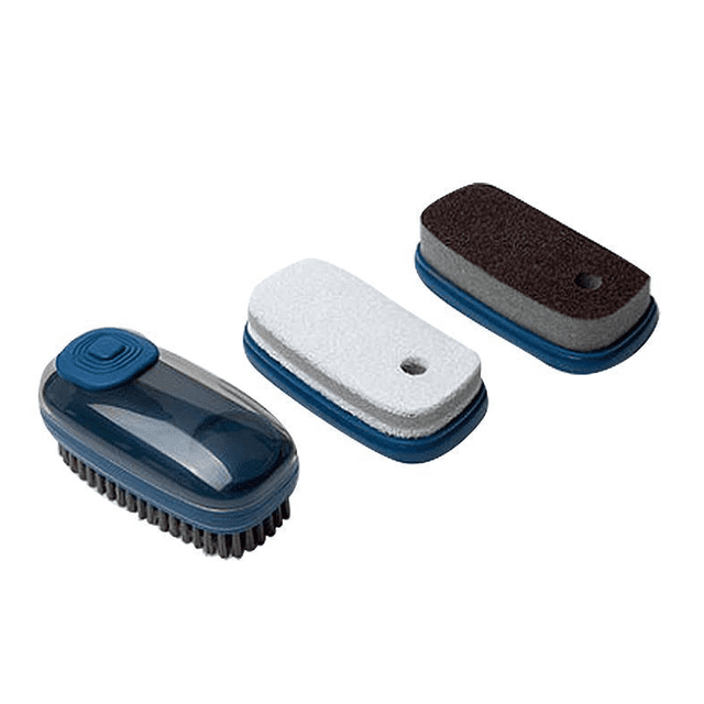 Cepillo para fregar con dispensador de jabón, buen limpiador de goma para fregadero, cacerola, lavado y limpieza, baño, cocina, ropa suave y cepillo para fregar zapatos