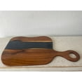 thumbnail image 2 of River Themed Resin Epoxy Wood Charcuterie Board with Circle Handle /Cheese Board/Serving Board, 2 of 5