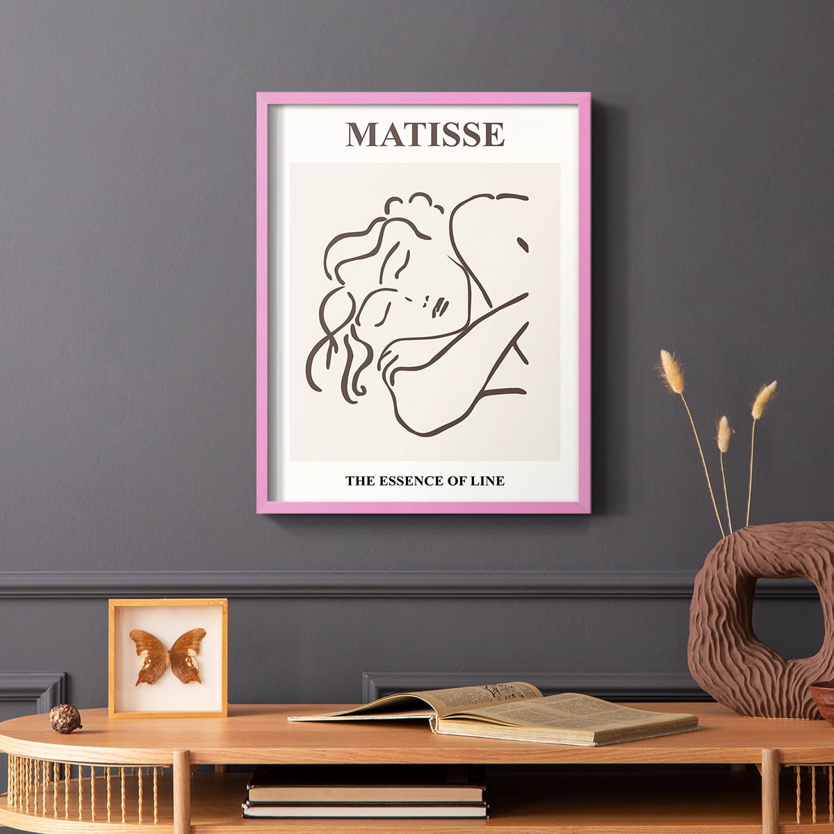 Matisse CXXXII Framed Print in Pink Solid Wood 8 x 10 Framed Print