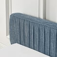 thumbnail image 6 of Queen Size Upholstered Bed Frame with Pleated Design, Grounded Queen Size Platform Bed with Headboard, Chenille Fabric Bed Frame, No Box Spring Needed, Dark Blue, 6 of 10