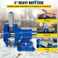 thumbnail image 2 of VEVOR Multifuncional Banco de Cabeza Giratoria de 360° 30KN Fuerza de agarre 3000KG para Procesamiento de Máquina y de Vicio de 5 Pulgadas con Base y Herramienta Tornillo de Banco, Industrial, 2 of 9