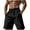 Black, variant on WREESH Men's Linen Shorts Casual Solid Summer with Pockets Drawstring Middle Waist Sport Short Pants Black