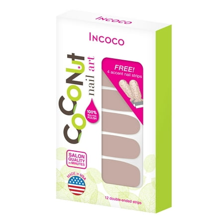 Coconut Nail Art by Incoco Nail Polish Strips, (Best Nail Art Supplies)