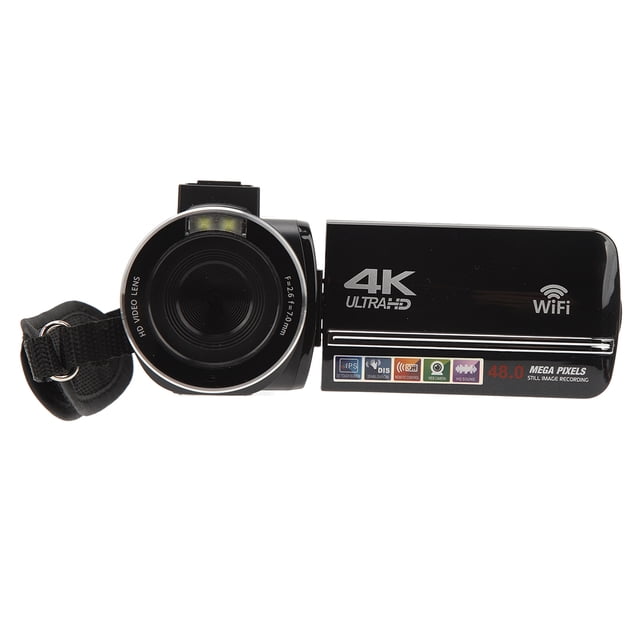 Cámara De Vídeo, Videocámara De La Cámara De La Conexión De WiFi 4K De La Detección De Movimiento Del Tiempo De Selfie Para Vlogging