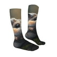 thumbnail image 4 of Lsque Cute Fat Ball Branch Printed Crew Socks Men's Women's LightWeight Thin Casual Calf Socks ,Knee High Socks,Cotton Socks, 4 of 9