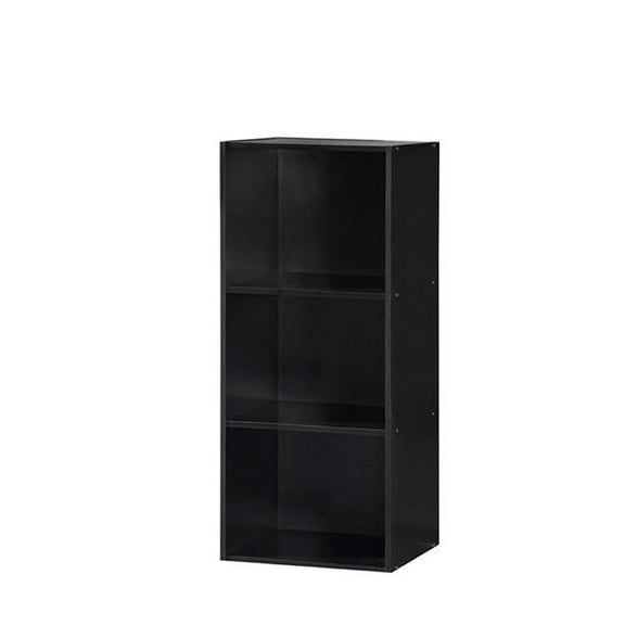 3 Shelf Bookcase-Black