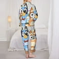 thumbnail image 5 of Lsque Bluey Pattern Long Sleeve Pajama Set for Women - Soft 2-Piece Sleepwear and Loungewear Set with Pockets, Comfy Nightwear, 5 of 8