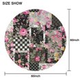 thumbnail image 6 of Pioneer Flower Floral Print Pattern Round Tablecloth 60"x60",Wrinkle Wipeable Table Cloth for Kitchen Dining Room Picnic Patio Party, 6 of 6