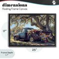 thumbnail image 4 of Stupell Industries Farmhouse Repurposed Truck Filled with Flowers Black Floating Frame Canvas Art, 25 x 17, by Franklyn Gregory, 4 of 8