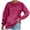 Hot Pink, variant on Plain Sweatshirt Women Horkkom Pullover Crewneck Sweatshirts Solid Color Lightweight Sweatshirts, Gifts for Women