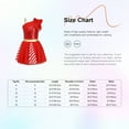 thumbnail image 7 of Miutii Kids Girls Candy Cane Dress Christmas Dance Dress One Shoulder Bowknot Sequins Ballet Tutu Dress Clothes Red 6, 7 of 7