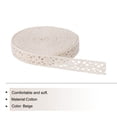 thumbnail image 3 of Unique Bargains Lace Trim Ribbon 10 Yards 0.55 Inch Cotton Elastic Trim for Craft,Gift Wrappers,Headbands,Beige Style 16, 3 of 5