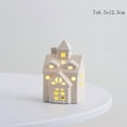 thumbnail image 5 of Elainilye Ceramic Christmas Houses with LED Lights Glowing Tabletop Decor for Xmas Village Set Scene Party Winter Celebrations, 5 of 6