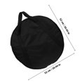thumbnail image 2 of DEEPCRAFF Round Pouch Bag Black Oxford Cloth And Cotton 1Pcs For Music Practice, 2 of 7