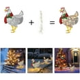 Christmas LightUp Chicken with Scarf Holiday Decoration,LED Christmas