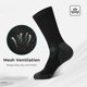 thumbnail image 3 of Medias BAMBOO COOL Deportivas para Correr con Amortiguación Paquete de 6 Negro, 3 of 7