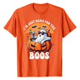 thumbnail image 2 of Halloween Shirts for Women Casual Short Sleeve Letter Print T Shirt for Everyday Comfort and Stylish Wear Women’s Tee Top Orange L, 2 of 3