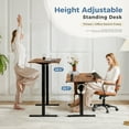 thumbnail image 4 of EDX Bureau Assis-Debout Électrique à Hauteur Réglable, Plateau de Raccord 63 x 24 Pouces pour Bureau à Domicile, Brun, 4 of 9