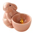 thumbnail image 2 of Bonita estatua de soporte de incienso de conejo, meditación de varilla de incienso, regalo del Día de San Valentín, quemador de incienso, soporte de v Rosa, 2 of 8