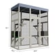 thumbnail image 3 of Yeshouse Recinto para gatos Catio de madera de 180 cm para exterior, con plataformas, dos casetas para dormir y techo impermeable resistente a rayos UV, 3 of 8