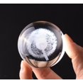 thumbnail image 3 of 3d Dandelion Crystal Ball Engraved Glass Sphere Display Globe, 3 of 3