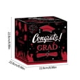 thumbnail image 3 of yulier Graduation Card Box, Graduation Decorations Graduation Box Congrats Grad Card Box Graduation Gift Graduation Party Favors Decor Party Supplies, Red, 3 of 6