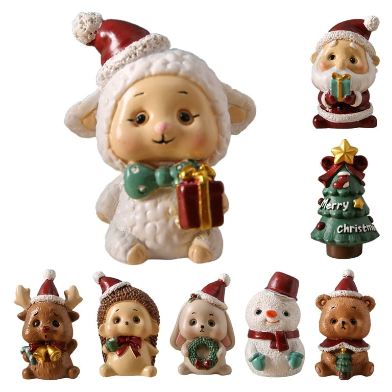 Vintage Tiny Christmas Ornaments Miniature Lot 26 Figurines Teddy