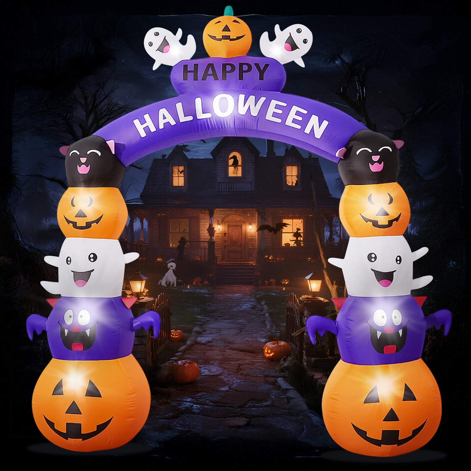 GVDV 8 Ft Halloween Inflatable Archway, Outdoor Decoration photo 1