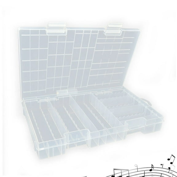 WHAMVOX Transparent Portable Battery Organizer Storage Case Holder Double-layer Battery Storage Box Rack For 18650 26650 AA AAA Battery (Transparent)