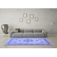 thumbnail image 3 of Ahgly Company Machine Washable Indoor Rectangle Persian Blue Traditional Area Rugs, 6' x 9', 3 of 4