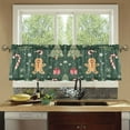 thumbnail image 4 of Yayeee Kitchen Curtains Tier Set of 2 Light Filtering 57"x24" Over Sink Window Panels, Christmas Gingerbread, 4 of 7