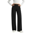 thumbnail image 2 of SeekIslan Women's High Waist Straight Wide Leg Yoga Pants with Pockets for Workout, 2 of 8