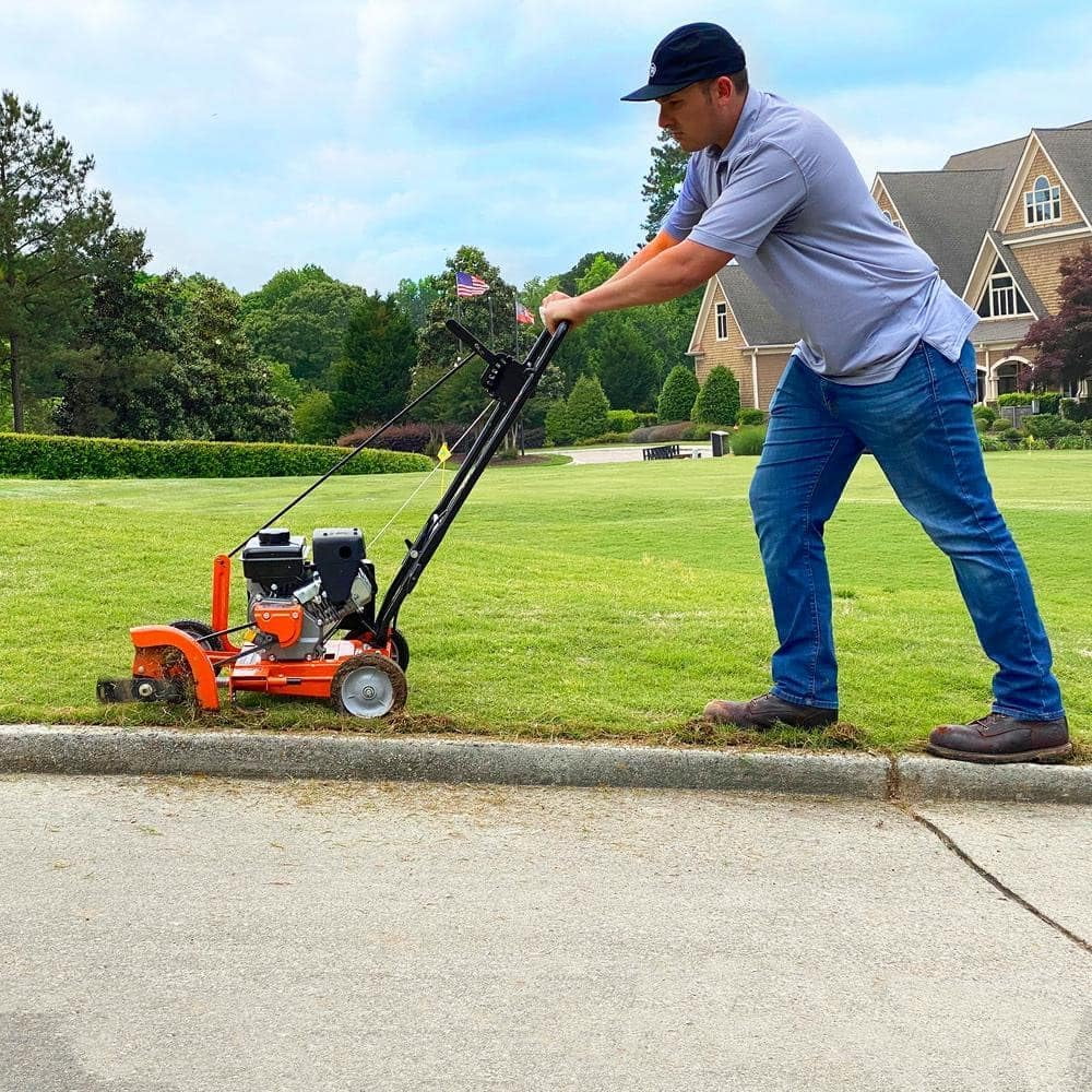 Yard Force 79cc Gas-Powered Edge Trimmer with Steel Cutter, Adjustable Cutting Depth, Folding Handle, 2-Year Warranty