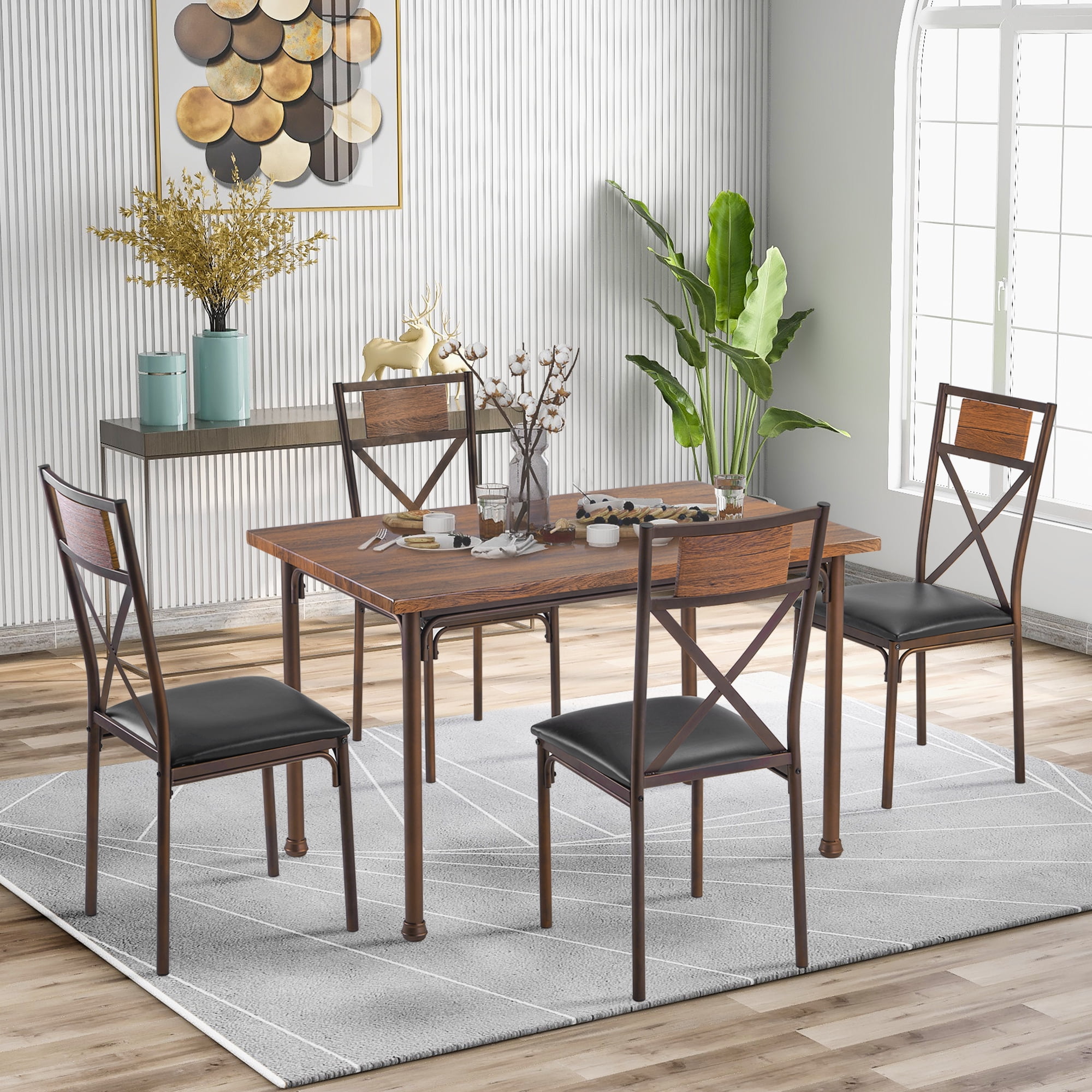Industrial Style Dining Table Set