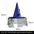 thumbnail image 2 of ESASSALY Halloween Witch Hats Spider Web Personality Pointed Cap Accessories, 2 of 3